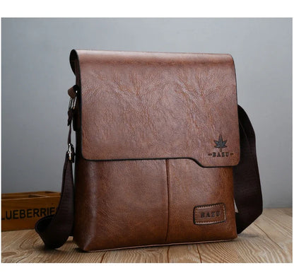 Durable premium leather side bag for men