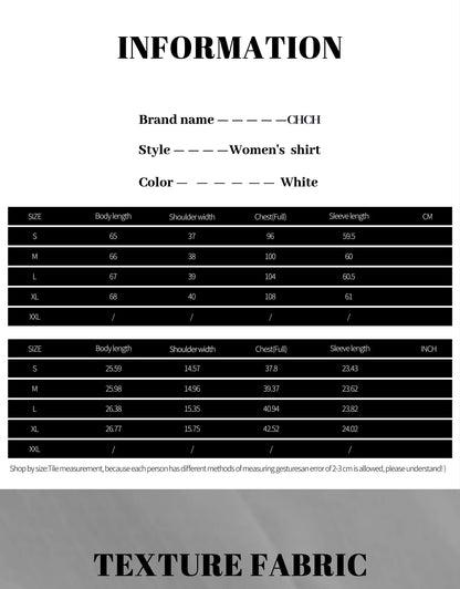 Stylish white shirt for professional women