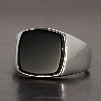 925 sterling silver men’s ring with premium natural stone
