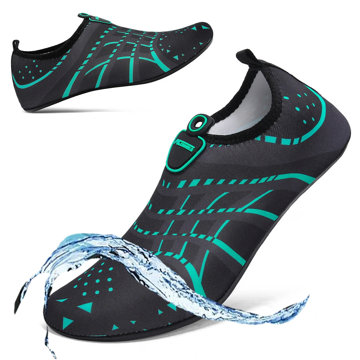 Slip-on aqua socks for swimming and beach sports