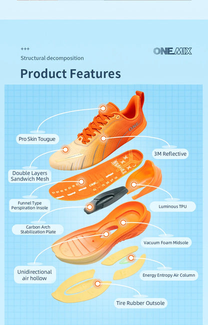 ONEMIX Cushion Running Shoes – Men & Women, Heavy Runner Friendly