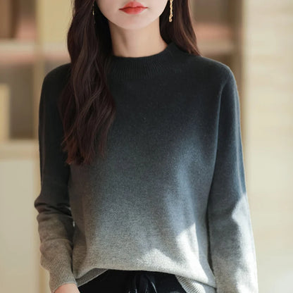 Women’s thick fine wool gradient sweater