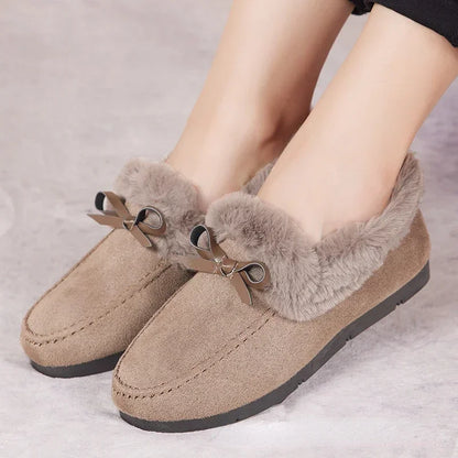 Plush Flat Shoes – Stylish Women’s Winter Casual Footwear