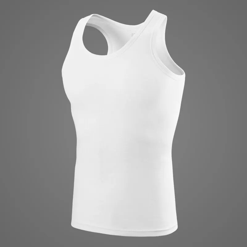 Men’s cotton sports skinny vest, 1/3/5 pack
