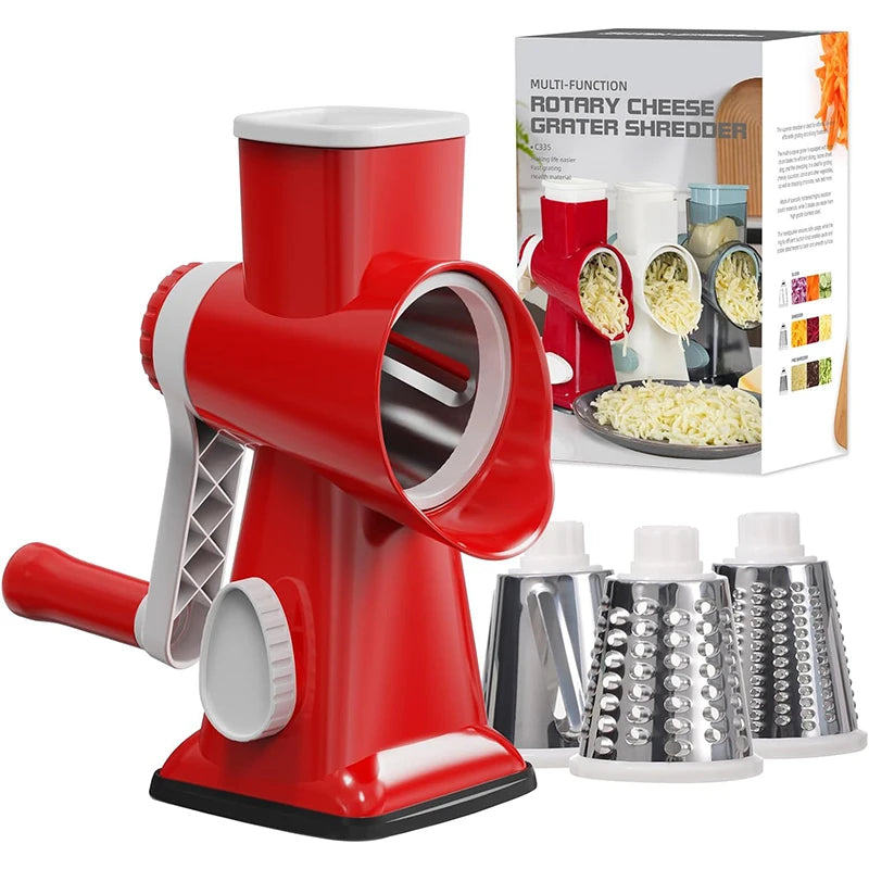 Multi-purpose cheese and vegetable grater for quick kitchen prep