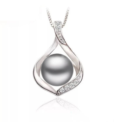 Elegant Pearl Necklace-925 Sterling Silver, Natural Freshwater