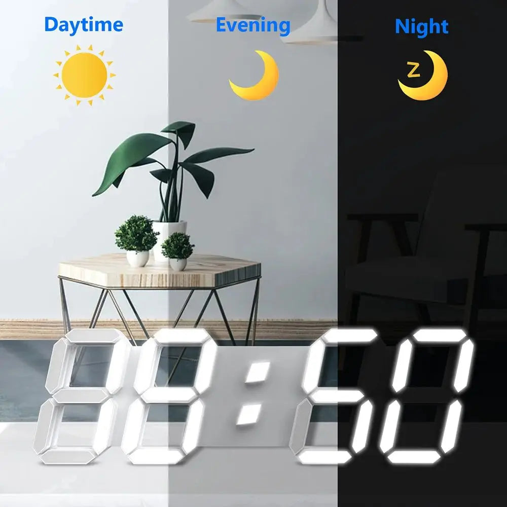 Creative LED clock with clear, glowing numbers for any room