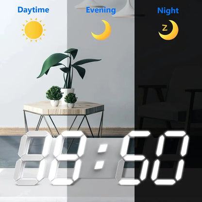 Creative LED clock with clear, glowing numbers for any room