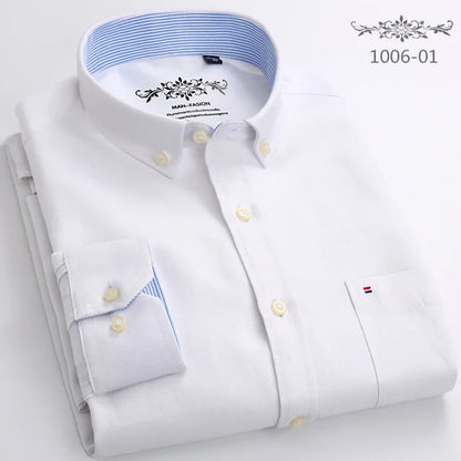 Men’s 100% cotton plaid shirt, stylish slim design for office or casual