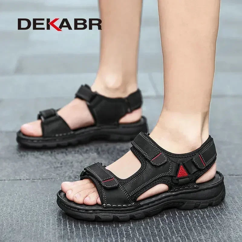 Fashionable non-slip outdoor leather sandals