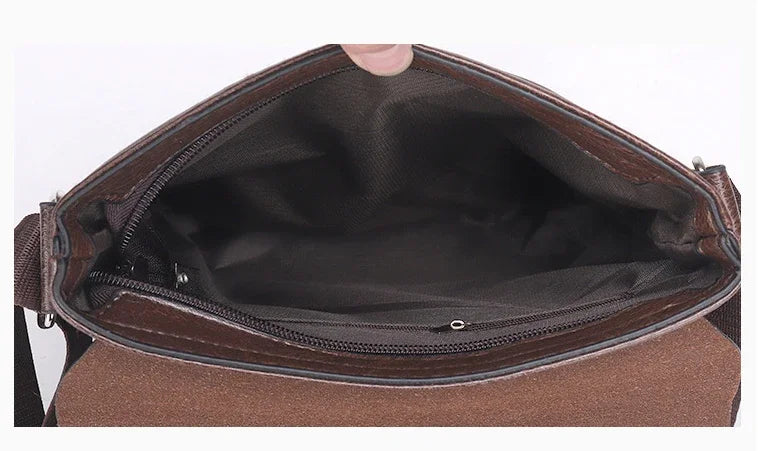 Durable premium leather side bag for men
