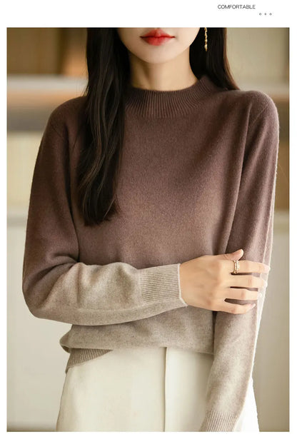 Women’s thick fine wool gradient sweater