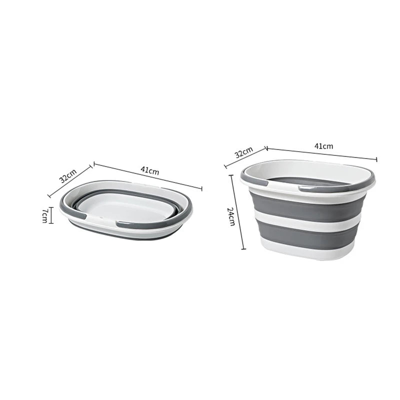 Lightweight foldable bucket—perfect for laundry, cleaning, and organizing