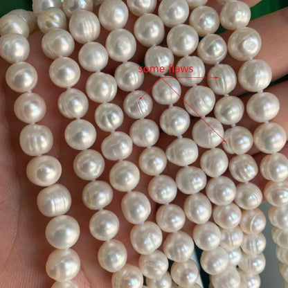 Freshwater Pearl Necklace – 9-10mm, 925 Sterling Silver