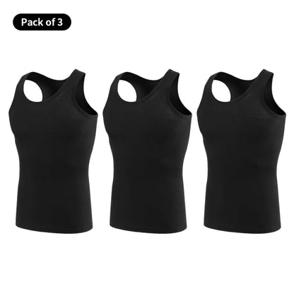 Men’s cotton sports skinny vest, 1/3/5 pack