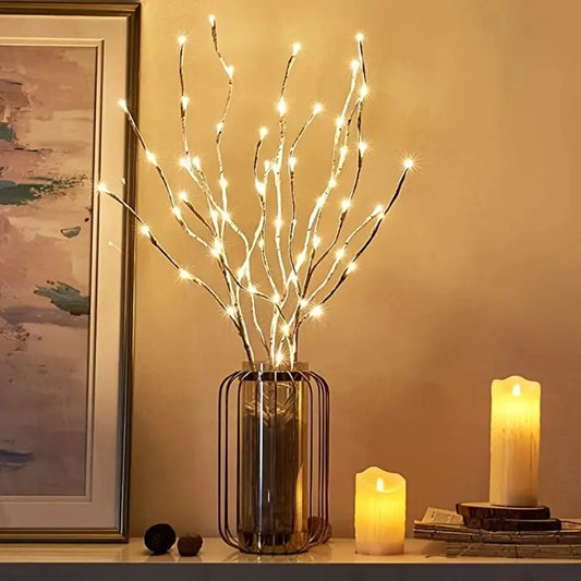 20 LED willow branch lights—perfect for home, bedroom, or party decoration