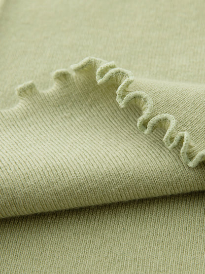 Women’s petite half-high collar embroidered knit sweater