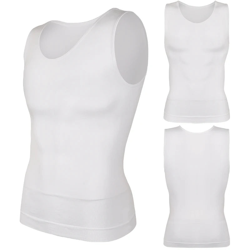Men’s slim compression top for body shaping