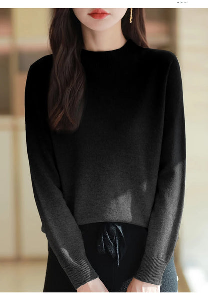 Women’s thick fine wool gradient sweater
