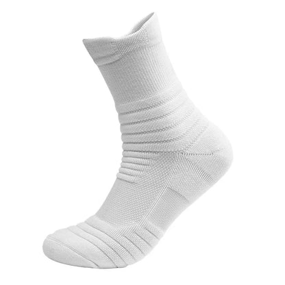Moisture-wicking crew socks for sports and cycling