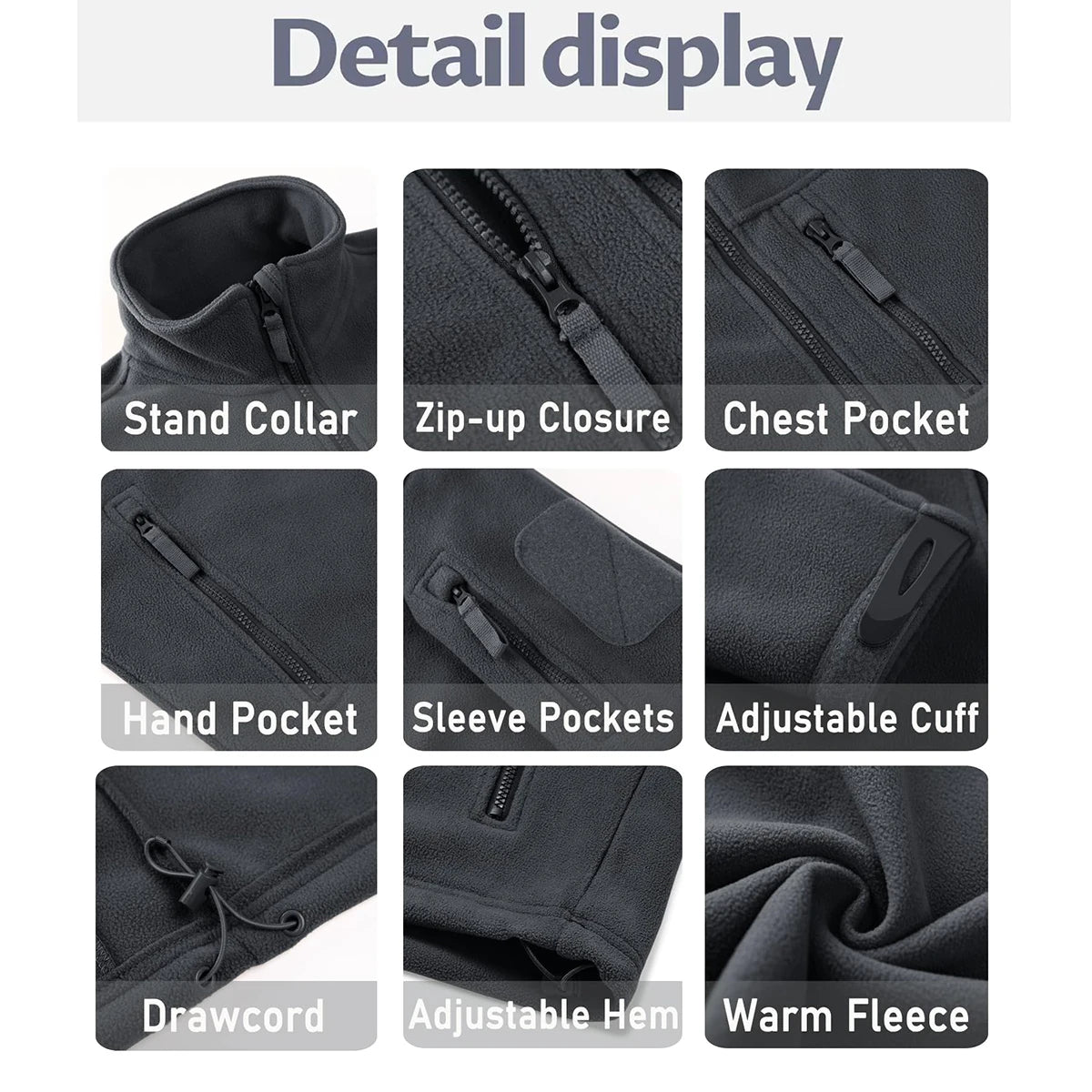 Men’s cotton-padded winter vest with stand collar