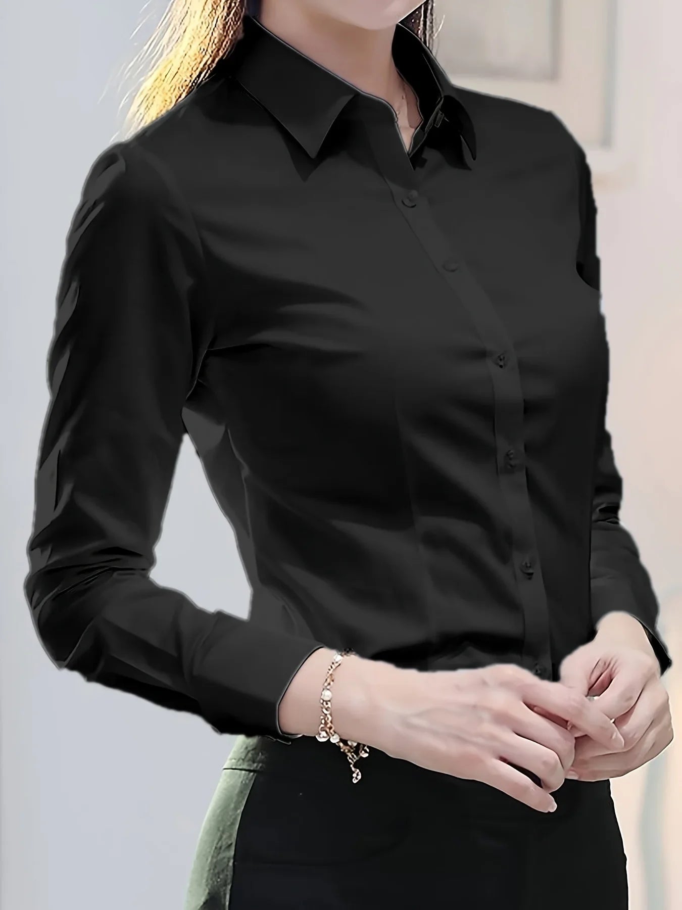 Elegant Office Shirt – Women’s Slim Fit Dress Top
