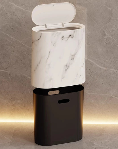 Versatile covered trash bin—perfect for home bathrooms, kitchens, or guest rooms