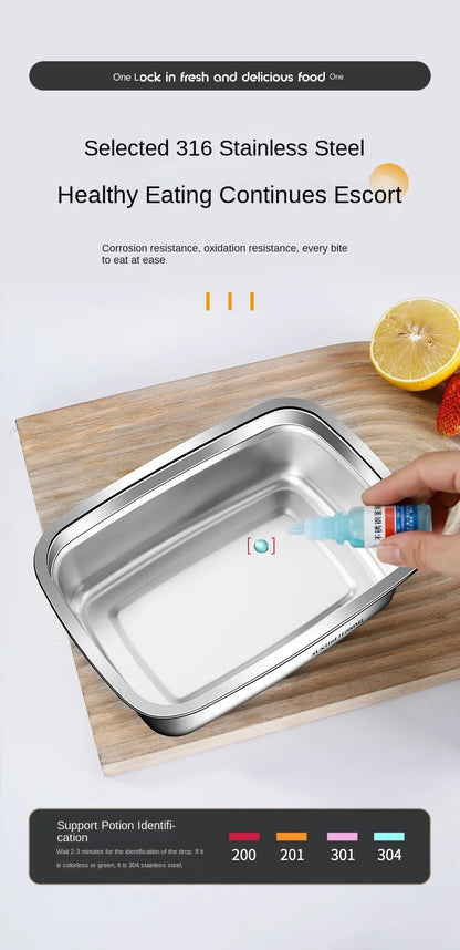 316 stainless steel leak-proof bento lunch box