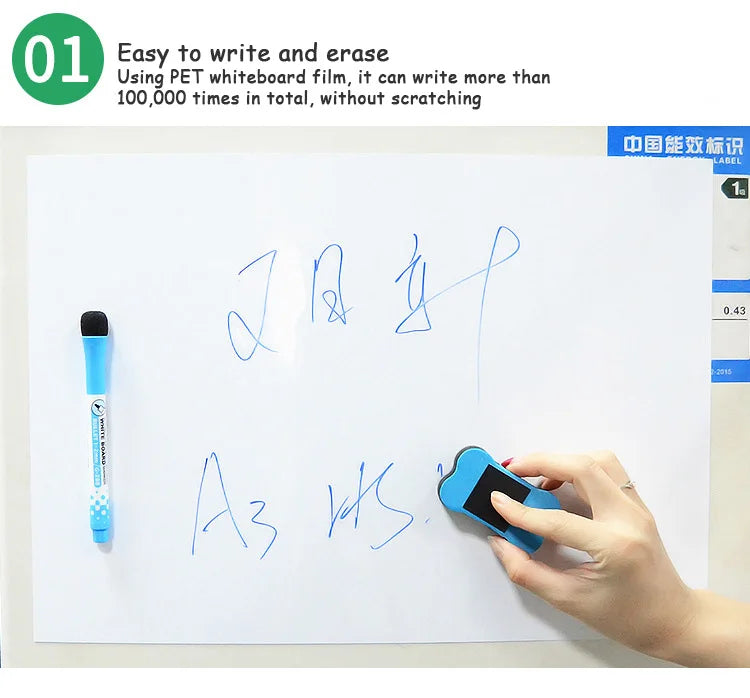Magnetic dry erase board for fridge—perfect for reminders and memos