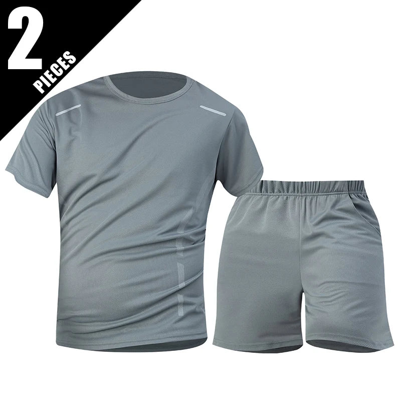 Men’s 2-piece summer sports suit, quick-dry