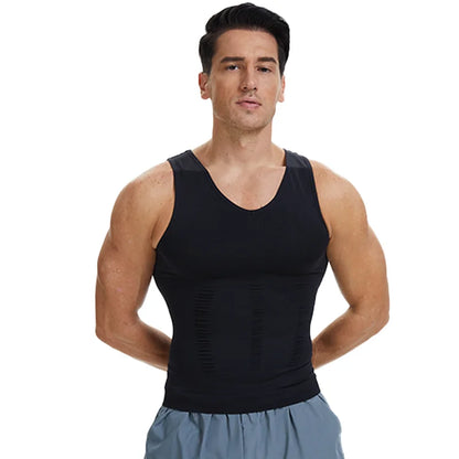 Men’s slim compression top for body shaping