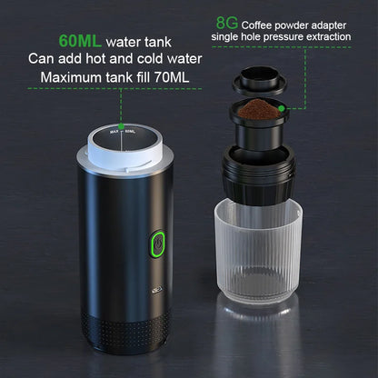 Electric handheld espresso maker—perfect for on-the-go brewing