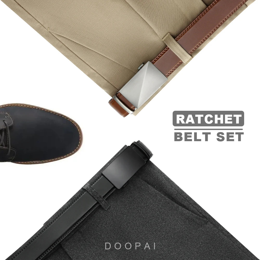 Premium designer-style leather belt for men