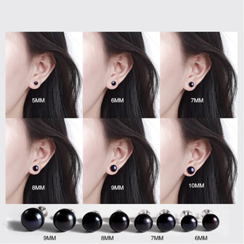 Freshwater Pearl Stud Earrings – 925 Sterling Silver