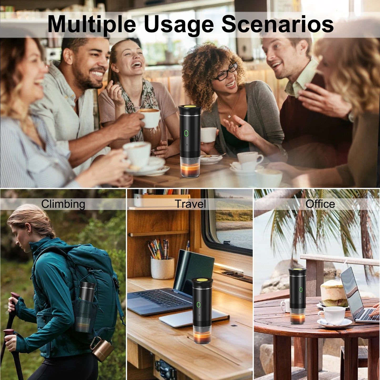 Electric handheld espresso maker—perfect for on-the-go brewing
