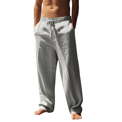 Men’s cotton-linen loose casual pants