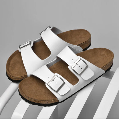 Flat anti-skid designer sandals for comfort