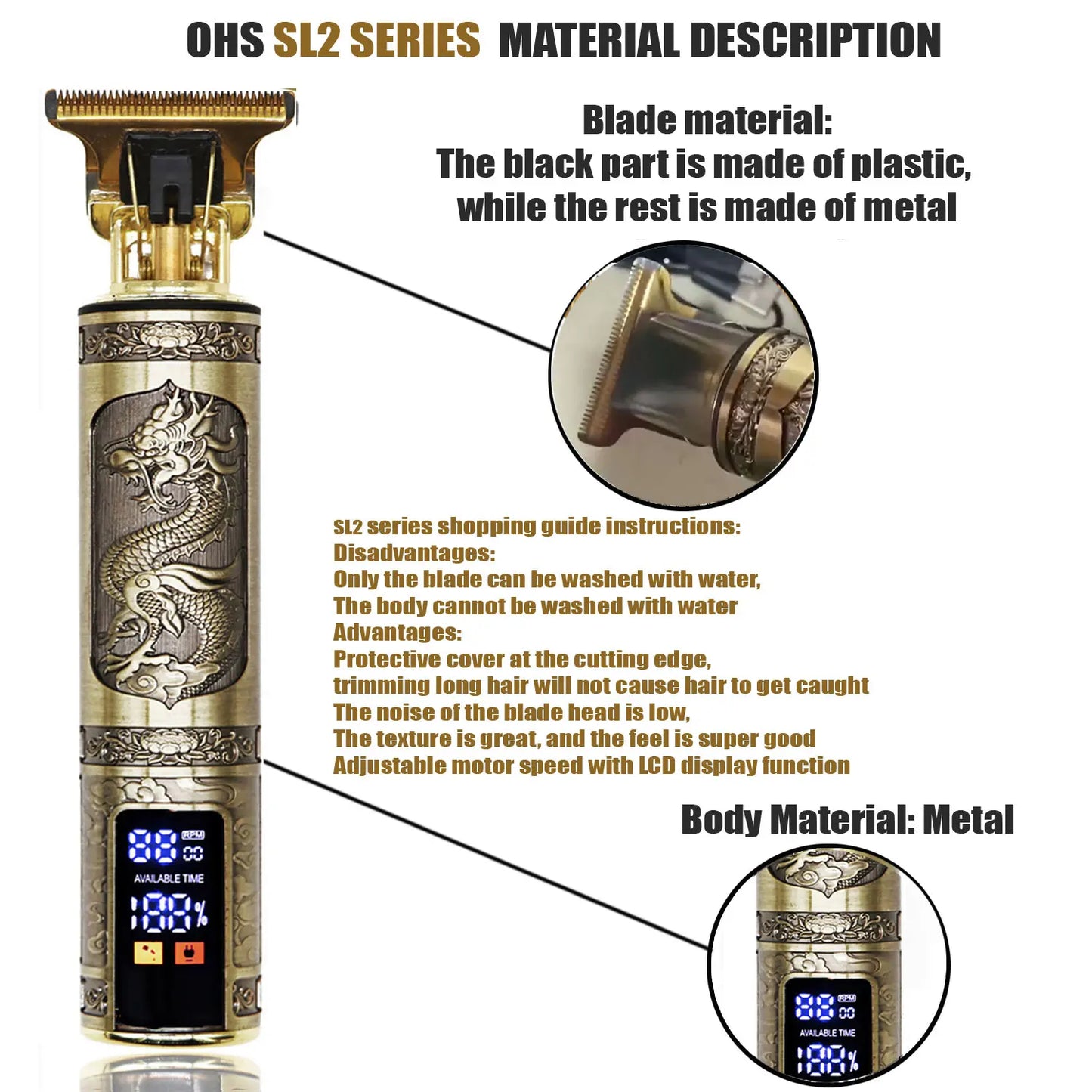 T9 Cordless Electric Hair Trimmer