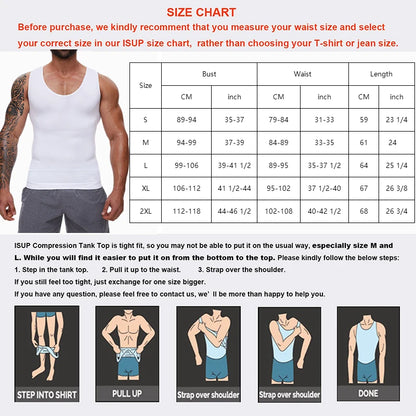 Men’s slim compression top for body shaping