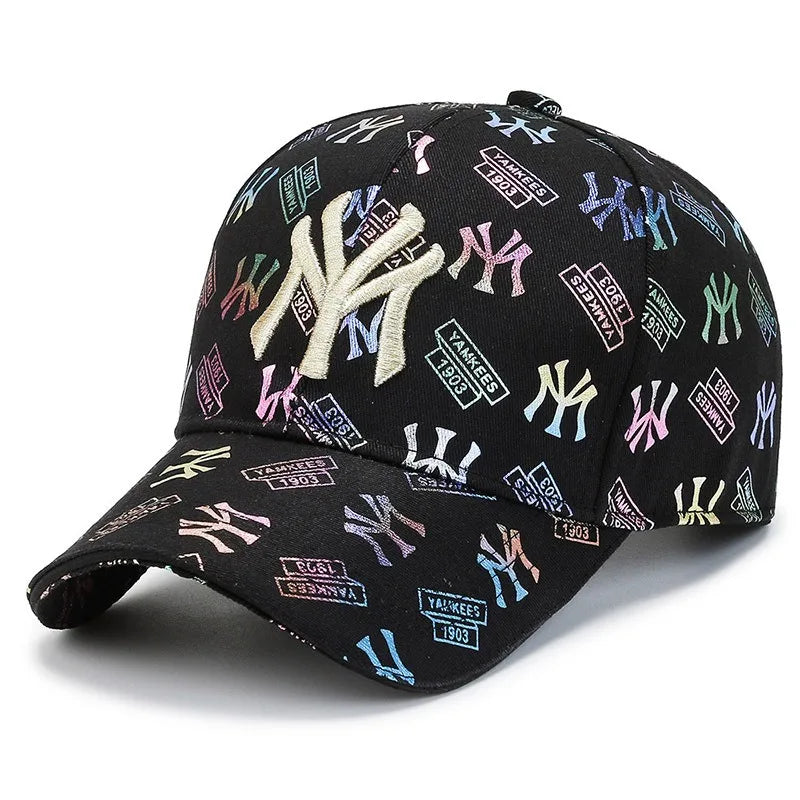 Unisex summer/autumn baseball cap with letter embroidery