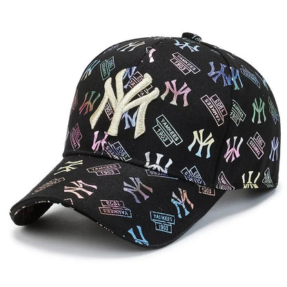 Unisex summer/autumn baseball cap with letter embroidery