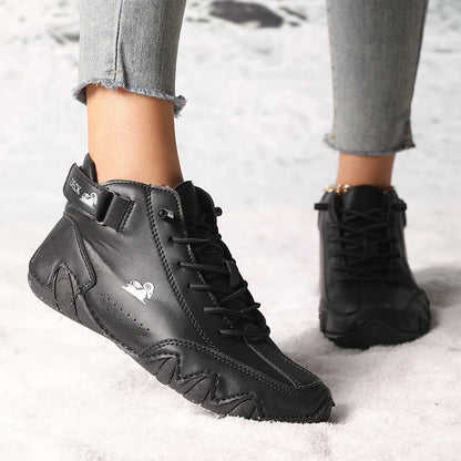 Women’s Winter Ankle Boots – Waterproof, Plush Fur Lined