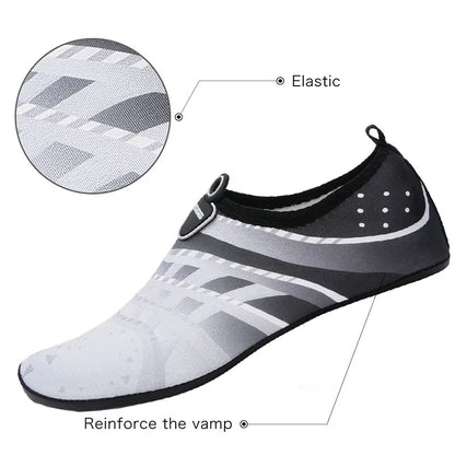 Slip-on aqua socks for swimming and beach sports
