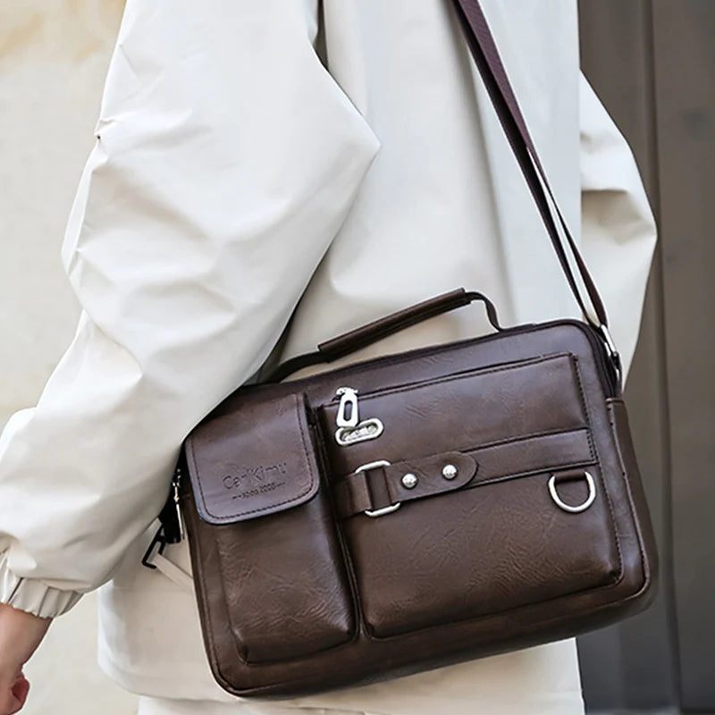 Large-capacity laptop briefcase for office, travel, or school