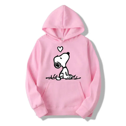 Unisex Snoopy cartoon hoodie for spring/autumn