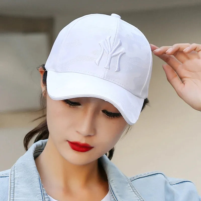 Unisex summer/autumn baseball cap with letter embroidery