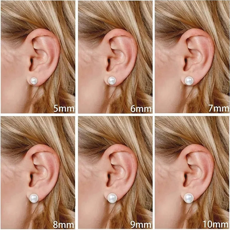 Freshwater Pearl Stud Earrings – 925 Sterling Silver