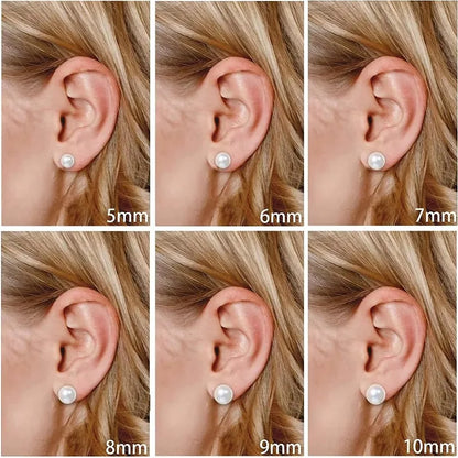 Freshwater Pearl Stud Earrings – 925 Sterling Silver