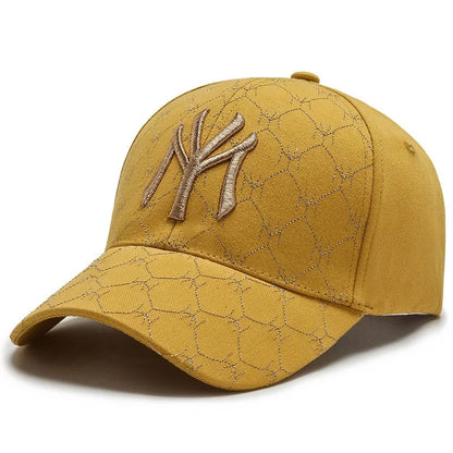 Unisex summer/autumn baseball cap with letter embroidery