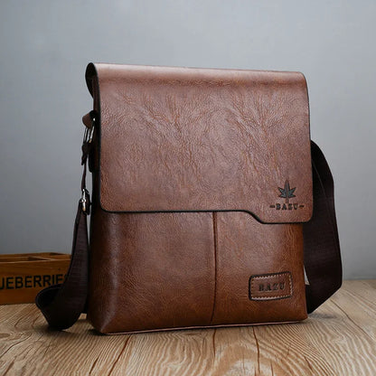 Durable premium leather side bag for men